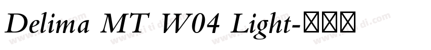 Delima MT W04 Light字体转换